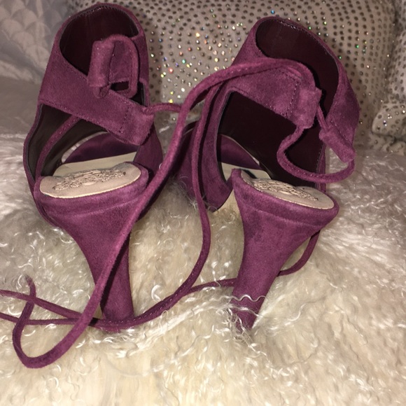 Vince Camuto open toe ankle tied mules - Picture 3 of 4